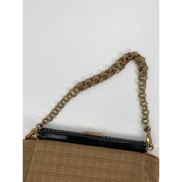 Prada Paglia Straw & Black cocco Lu Crocodile  Bag - Picture 2 of 12